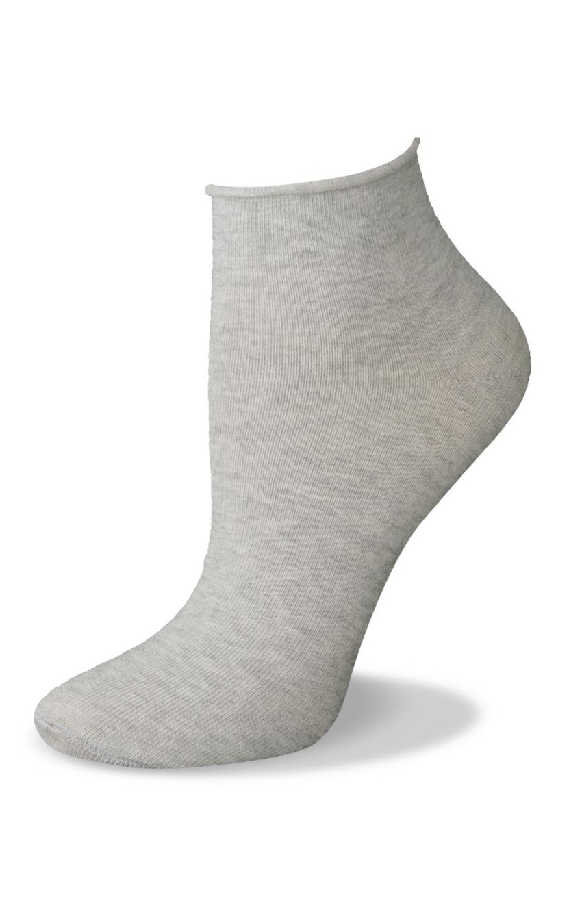 Calcetines tobilleros de algodón gris para hombre Tallas U